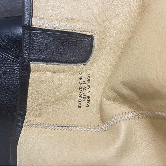 Frye Pippa 77007 Leather Black tall boots Back Zipper Size 6.5B - Picture 11 of 13